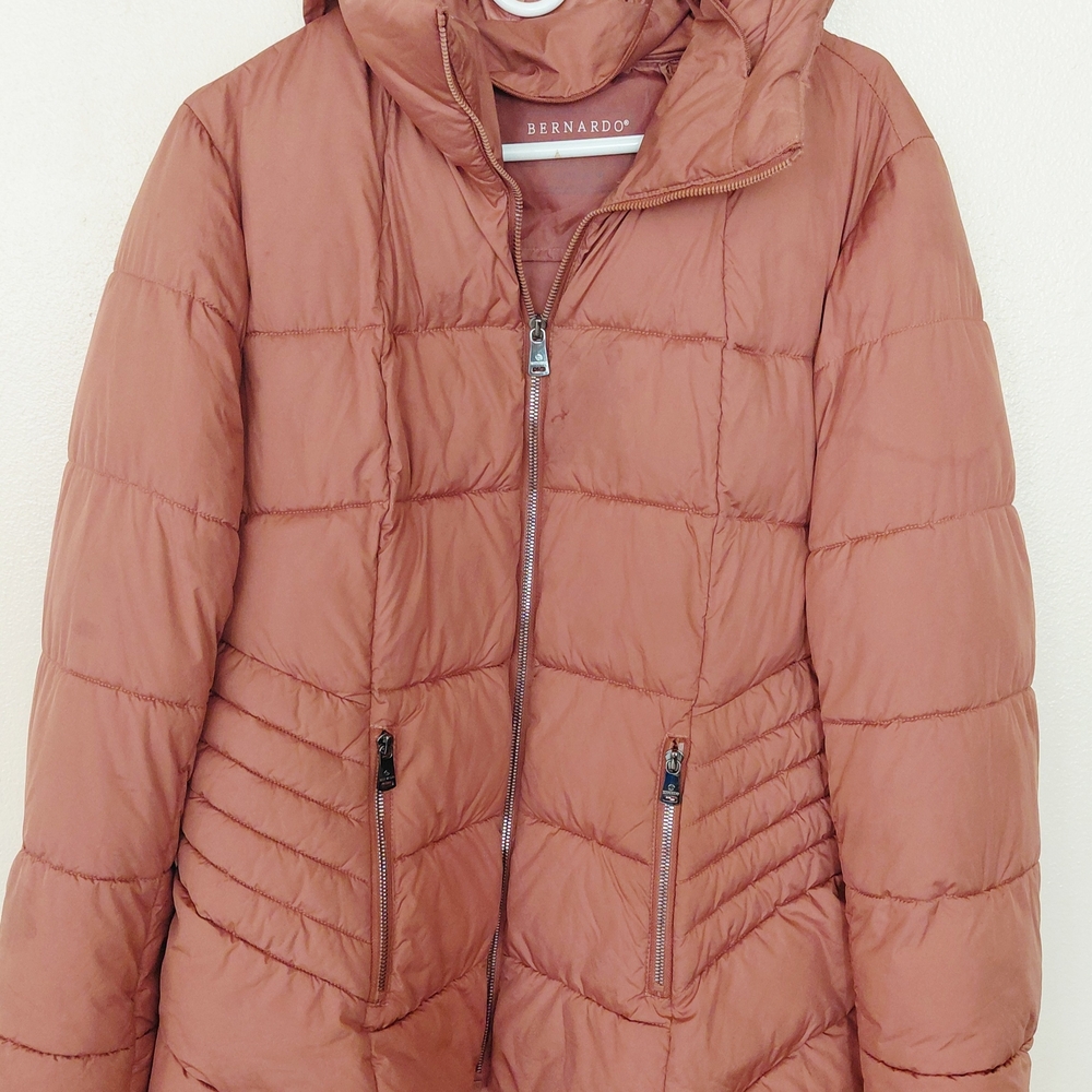 Bernardo Women's Puffer Jacket - Bronze Color Size XL